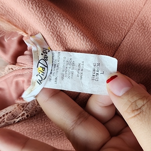 Wild Daisy V Neck Lace Accents Stretch Skater Tank Dress - Picture 4 of 6